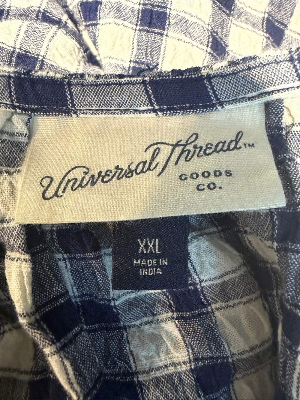 UNIVERSAL THREAD NAVY & WHITE GINGHAM MAXI DRESS SZ XXL - Picture 7 of 8